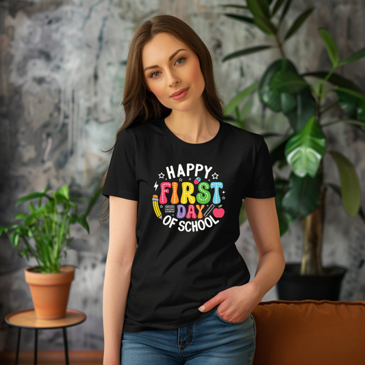 Happy First Day of School Tee- Adult