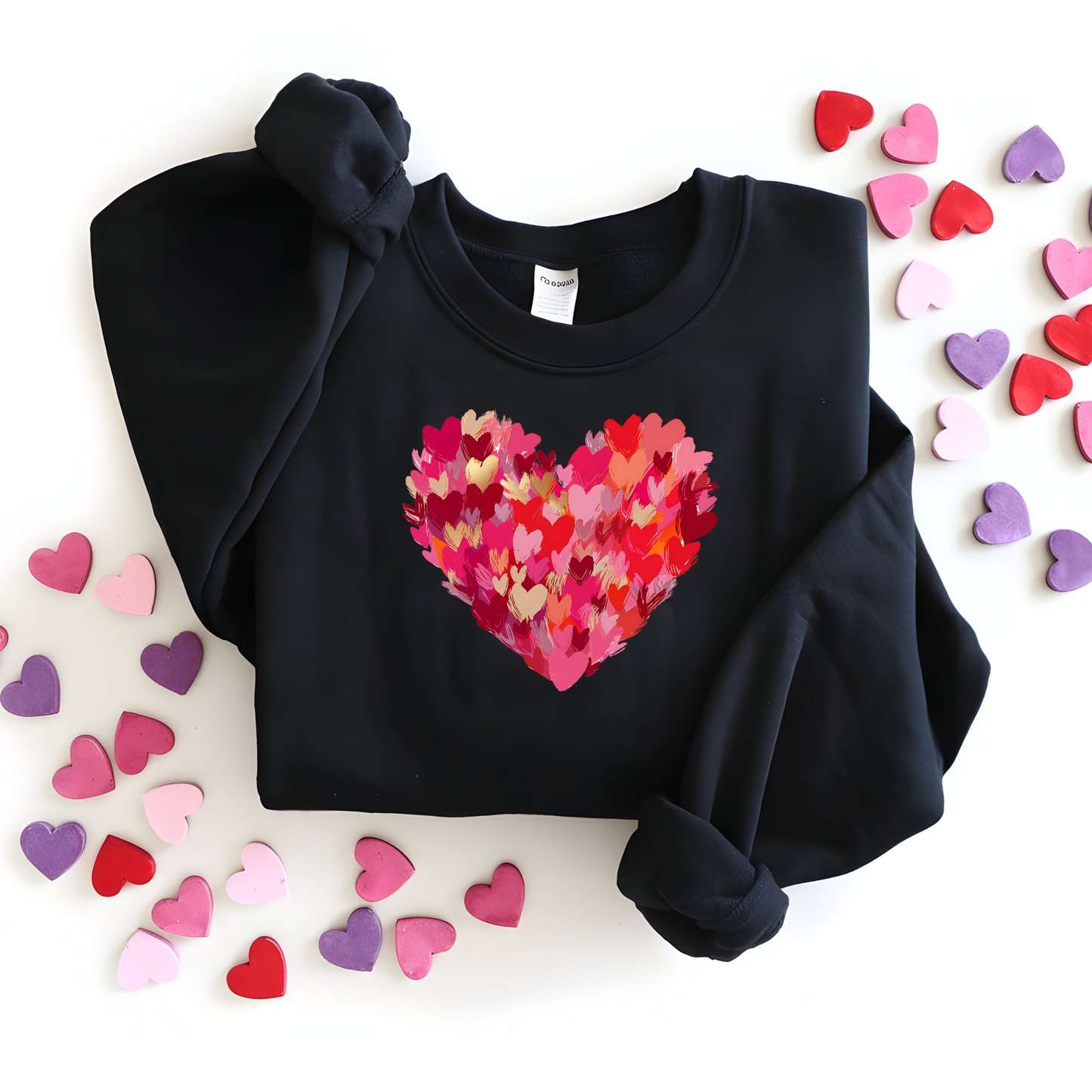 Valentine Brushstroke Heart Crew