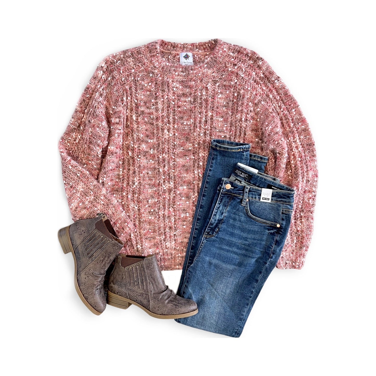 Way to Be Knit Sweater in Mauve