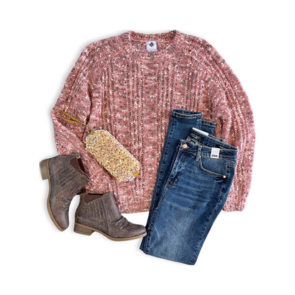 Way to Be Knit Sweater in Mauve