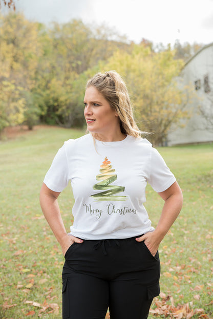 Merry Christmas Tree Graphic Tee