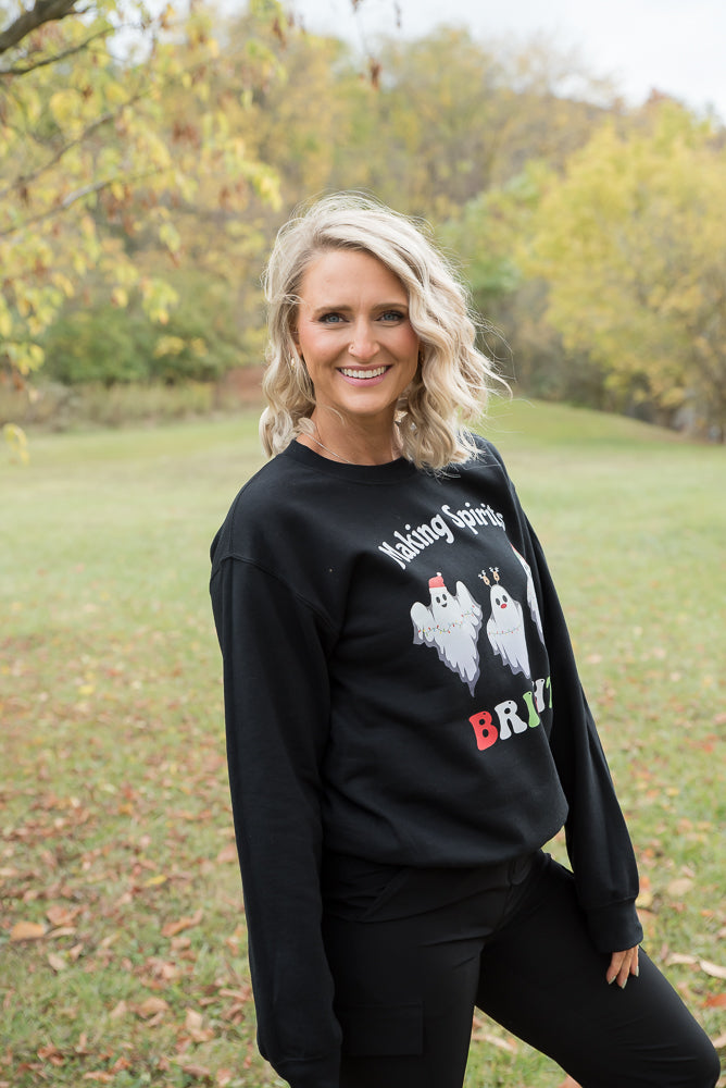 Making Spirits Bright Graphic Crewneck Sweatshirt