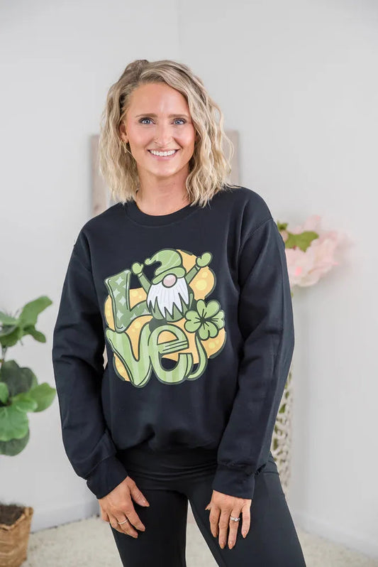 Shamrock Gnome Love Crewneck